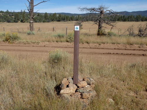 GDMBR: This is a Trail Marker for the CDT, i.e. the Continental Divide Trail.